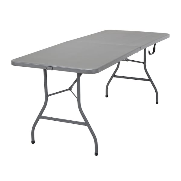 Bridgeport Folding Table, Fold In Half, Resin, 72" x 30", All Grey C777BP14GRY1 - main
